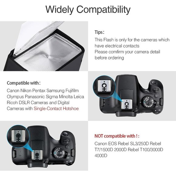 Powerextra Professional DF-400 Speedlite Camera Flash for Canon Nikon Pentax - Picture 5 of 5